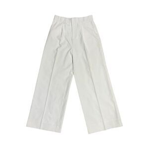 Wide Leg High Waist Minimalist Ivory Stretch Pleated Dress Pants Elie Tahari